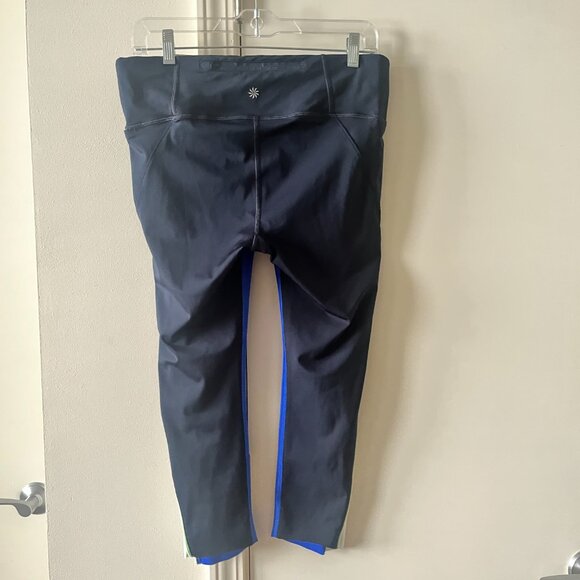 Athleta Velocity Colorblock Capri Leggings / Blue-Black / Medium - Picture 5 of 8